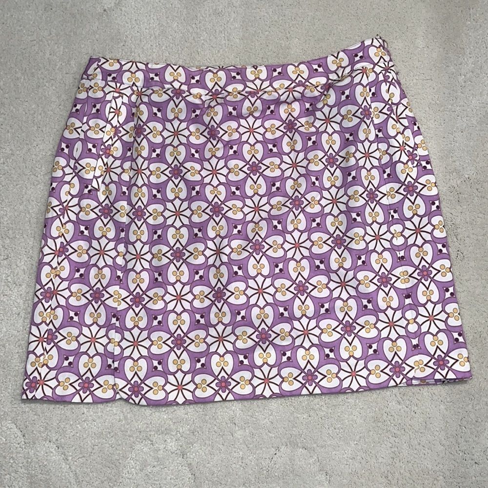 EP Pro Purple Floral Geometric Golf Skort